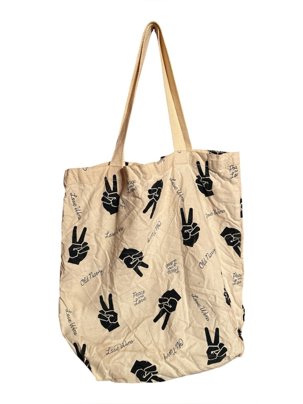FREE with BUNDLE Old Navy “Peace and Love”, “Love Wins” Cotton Tote Bag